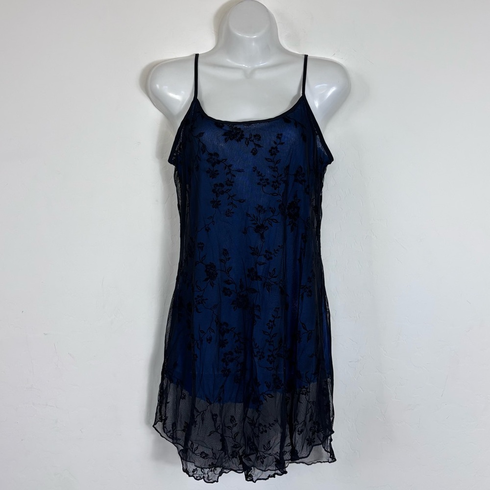 Vintage Y2K Gilligan O’Malley Floral Mesh Lace Slip Top Whimsigoth Fairy Grunge